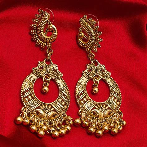 Gold Metal Earrings 